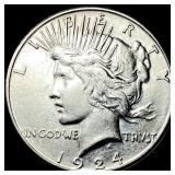 1924-S Silver Peace Dollar CLOSELY  UNCIRCULATED