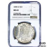 1890-O Morgan Silver Dollar NGC MS63