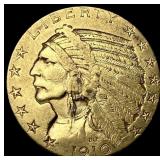 1910-S Indian Head Half Eagle $5 Gold CLOSELY  UN