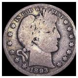 1893-O Silver Barber Half Dollar NICELY  CIRCULAT