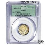 1938-D/S Buffalo Nickel PCGS MS65