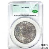 1880-S Morgan Silver Dollar CAC MS63