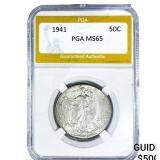 1941 Walking Liberty Half Dollar PGA MS65