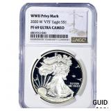 2020-W Silver Eagle NGC PF69 Ultra Cameo