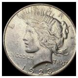 1923-D Silver Peace Dollar CHOICE AU