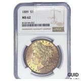 1889 Morgan Silver Dollar NGC MS62