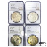 [4 Coins] 1921-S Morgan Silver Dollar NGC MS62