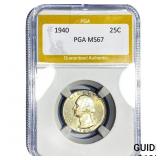 1940 Washington Silver Quarter PGA MS67