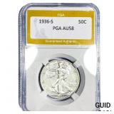 1936-S Walking Liberty Half Dollar PGA AU58