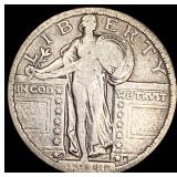 1918-D Silver Standing Liberty Quarter  LIGHTLY C