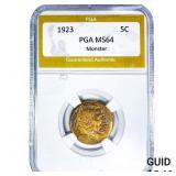 1923 Buffalo Nickel PGA MS64 Monster