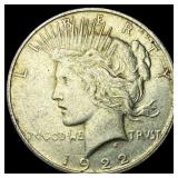 1922-D Silver Peace Dollar NEARLY UNCIRCULATED