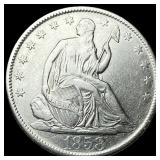 1858-O Silver Seated Liberty Half Dollar  CLOSELY
