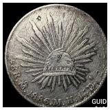Mexico Silver 8 Reales Chopmarks NEARLY UNCIRCULA