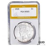 1928 Silver Peace Dollar PGA MS65