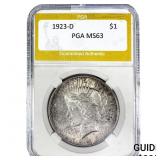 1923-D Silver Peace Dollar PGA MS63