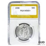 1938 Walking Liberty Half Dollar PGA MS66+
