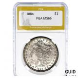 1884 Morgan Silver Dollar PGA MS66