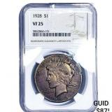 1928 Silver Peace Dollar NGC VF25