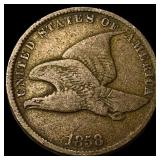 1858 Copper-Nickel Flying Eagle Cent NEARLY UNCIRC