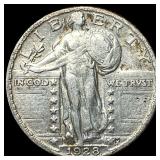 1928 Silver Standing Liberty Quarter NEARLY  UNCI