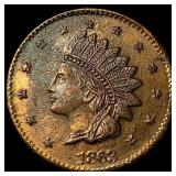 1863 Civil War Token - Indian Head CLOSELY UNCIRCU