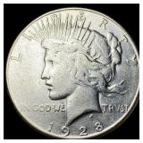 1928-S Silver Peace Dollar CLOSELY UNCIRCULATED