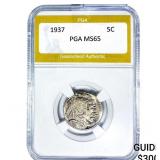 1937 Buffalo Nickel PGA MS65