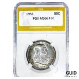 1956 Franklin Half Dollar PGA MS66 FBL