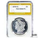 1878-CC Morgan Silver Dollar PGA MS64 PL