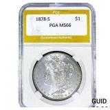 1878-S Morgan Silver Dollar PGA MS66