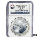 2016-P Austrailia 1oz Silver $1-Kangaroo NGC MS70