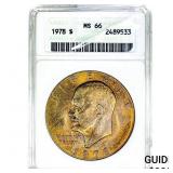 1978 Eisenhower Dollar ANACS MS66