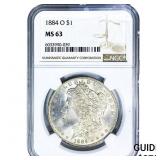 1884-O Morgan Silver Dollar NGC MS63