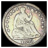 1845 Seated Liberty Half Dime LIGHTLY  CIRCULATED