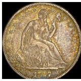 1877-CC Silver Seated Liberty Half Dollar  NEARLY