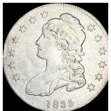 1835 Silver Capped Bust Half Dollar NEARLY  UNCIR