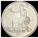 1877 Silver Trade Dollar NEARLY UNCIRCULATED