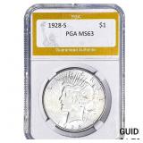 1928-S Silver Peace Dollar PGA MS63