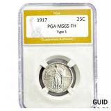1917 Standing Liberty Quarter PGA MS65 FH Type 1