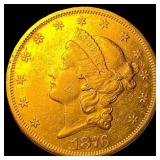 1876 Liberty Head Double Eagle $20 Gold CLOSELY UN