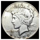 1935-S Peace Silver Dollar NEARLY  UNCIRCULATED
