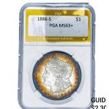 1886-S Morgan Silver Dollar PGA MS63+