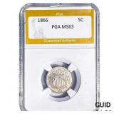 1866 Shield Nickel PGA MS63