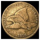 1858 Copper-Nickel Flying Eagle Cent LIGHTLY CIRCU