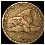 1858 Copper-Nickel Flying Eagle Cent LIGHTLY CIRCU