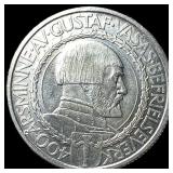 1921 Sweden Silver 2 Kroner UNCIRCULATED
