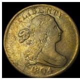 1804 Copper Half Cent NEARLY UNCIRCULATED
