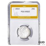 1914 Barber Quarter PGA MS63