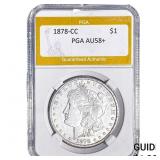1878-CC Morgan Silver Dollar PGA AU58+